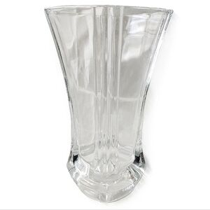 1970s Luminarc France Lead Crystal Square Vase
